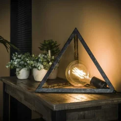 Lampe à poser industrielle forme pyramide RALF