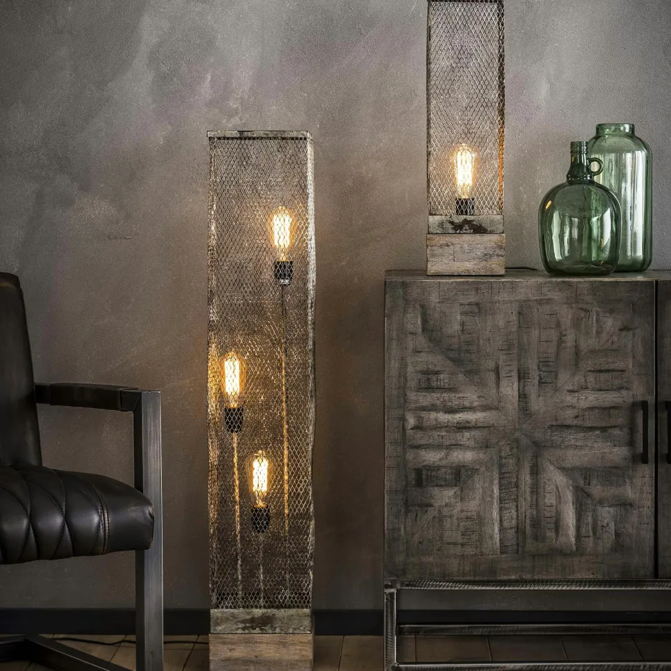 Lampe colonne industrielle effet maille GM TRIBECA