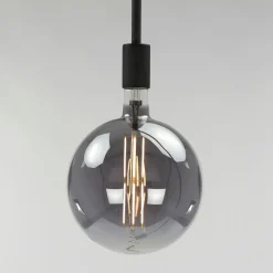 Lampe de salon moderne avec vasque en verre gris fumé 41 cm NIAGARA