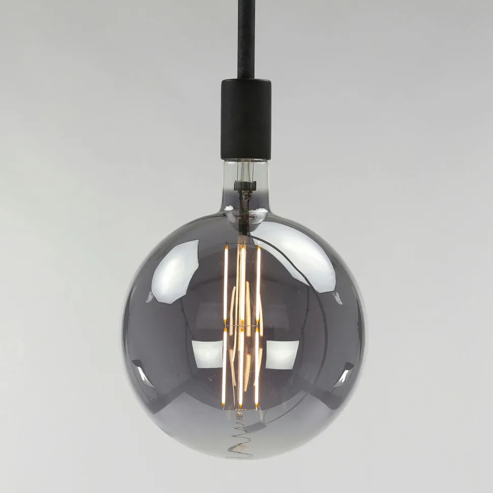 Lampe de salon moderne avec vasque en verre gris fumé 41 cm NIAGARA