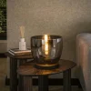 Lampe de salon moderne avec vasque en verre gris fumé 27 cm NIAGARA