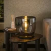 Lampe de salon moderne avec vasque en verre gris fumé 32 cm NIAGARA