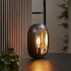 Lampe noire avec cadre épais 44 cm RALF