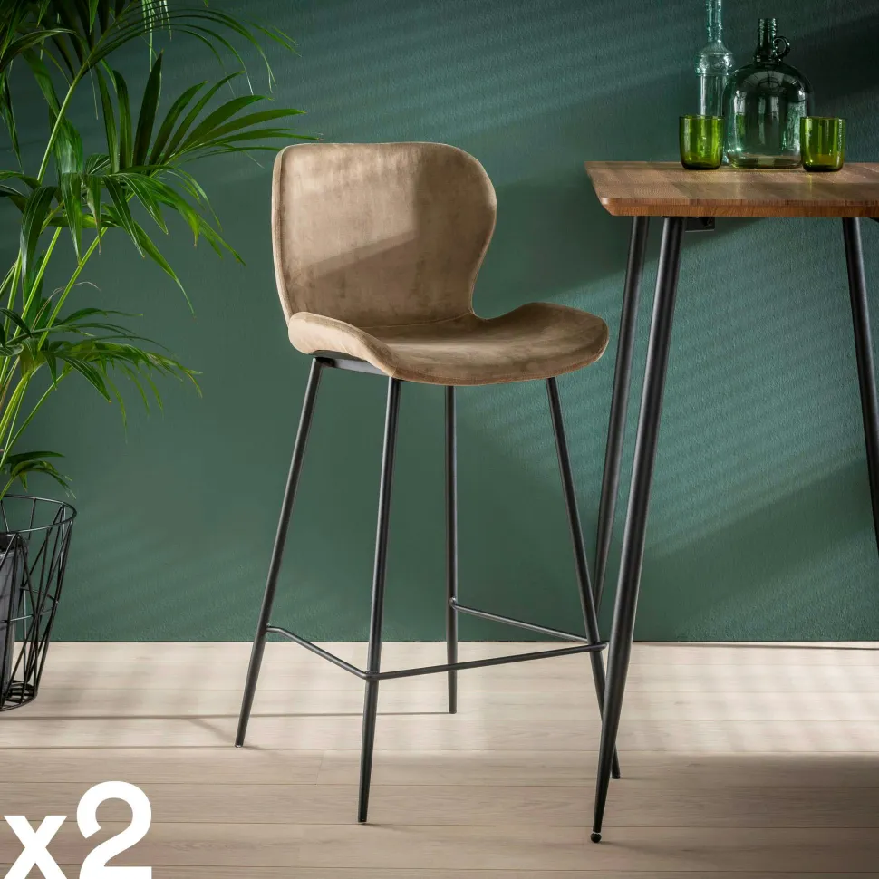 Meuble bar en bois d'acacia motif baguette MELBOURNE