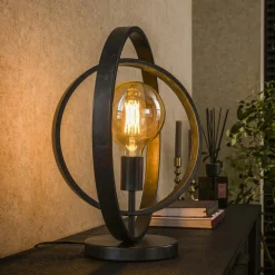 Meuble TV à roulettes 1 porte, 2 tiroirs, 2 niches en Hévéa recyclé naturel et métal 120x50x60cm LOFT
