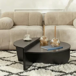 Meuble TV avec rangement - effet travertin MARFA