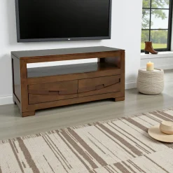 Meuble TV bois d'hévéa NIAGARA
