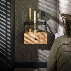 Meuble tv en bois avec accordéon HOUSTON