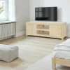 Meuble TV Hévéa 2 portes, 2 niches, 136x45x48,6cm HELENA