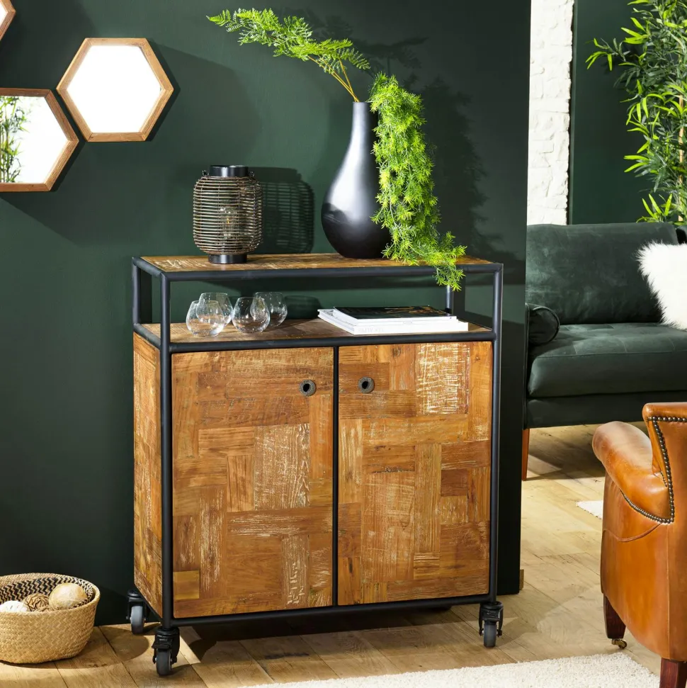 Meuble TV hévéa 80cm HELENA