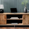 Meuble TV moderne chêne acier 150 cm RIVERSIDE
