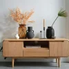 Meuble tv moderne en chêne clair DERBY