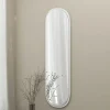 Miroir d'entrée blanc ovale 117 cm - style moderne CODY
