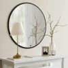 Miroir d'entrée noir Ø60 cm - style contemporain CODY