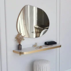 Miroir d'entrée organique 75 cm - style scandinave CODY