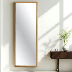 Miroir d'entrée vertical - baguettes latérales bois IENA
