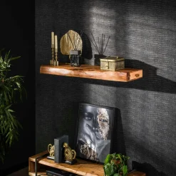 Miroir d'entrée vertical - cadre bois clair 140 cm IENA