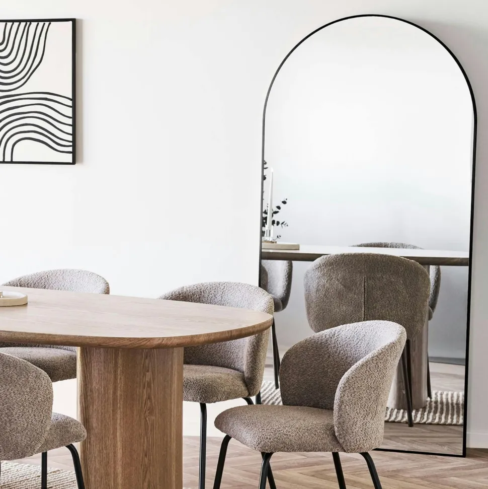 Miroir design organique forme libre - cadre noir CODY