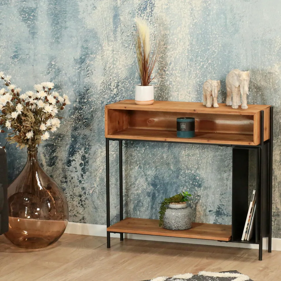 Miroir rectangulaire en bois de teck 180 cm SWING
