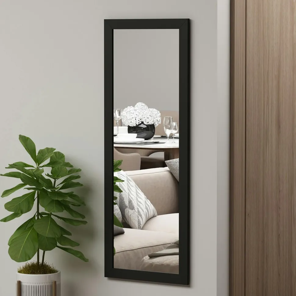 Miroir rectangulaire mural avec cadre blanc 105 cm CODY