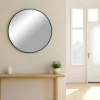 Miroir rond avec cadre en aluminium noir ø60 cm SEOUL
