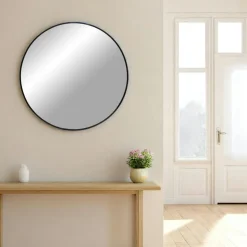Miroir rond avec cadre en aluminium doré ø60 cm SEOUL
