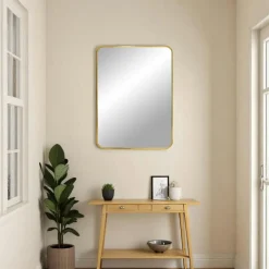 Miroir rond avec cadre en aluminium doré ø60 cm SEOUL