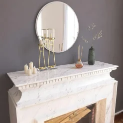 Miroir rond moderne avec fin cadre noirØ60 cm CODY