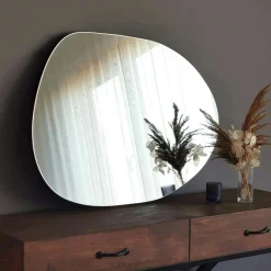 Miroir rond organique 75 cm - entrée, salle de bains CODY