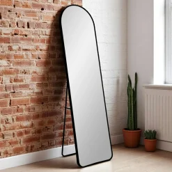 Miroir sur pied avec cadre noir 40x150 cm SEOUL