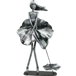 Objet déco à poser femme argent