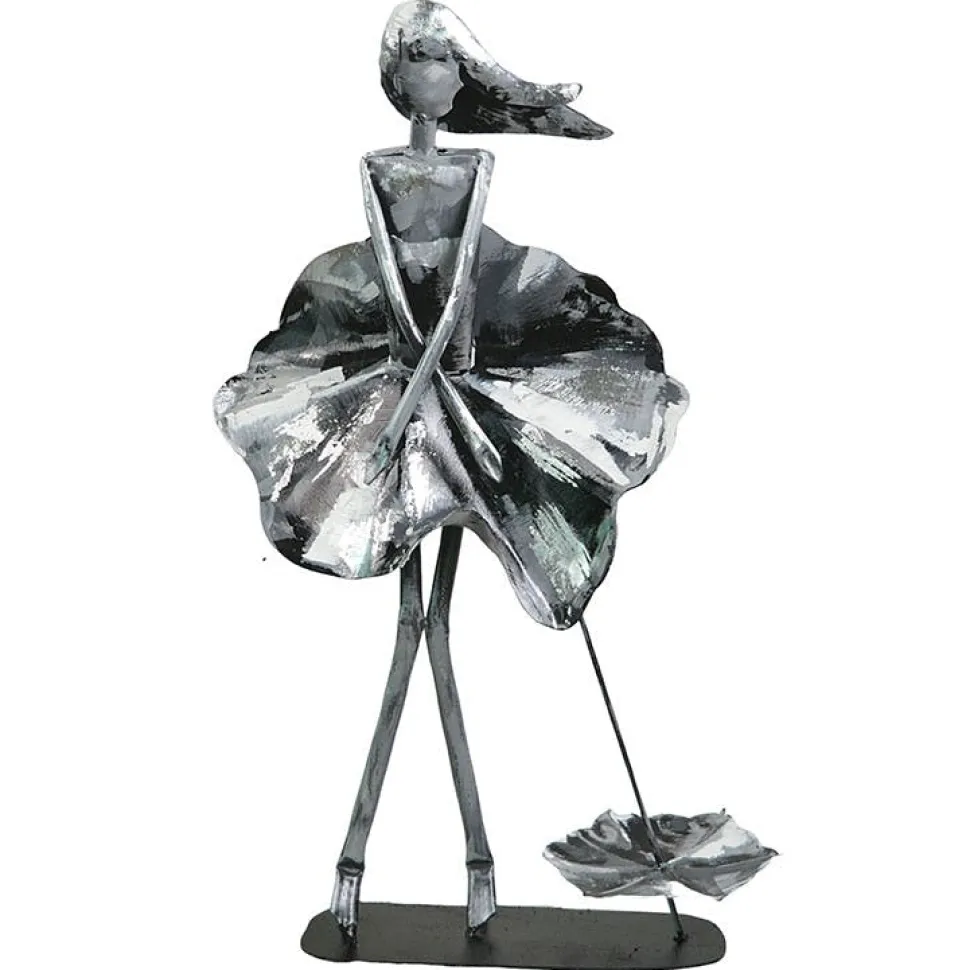 Objet déco à poser femme argent