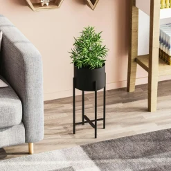 Panier de rangement noir en feutrine – lot de 3 tailles