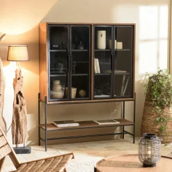 Petit buffet en teck recyclé 2 portes 84 cm SWING