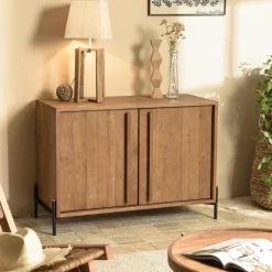 Petit buffet en teck recyclé 2 portes 84 cm SWING