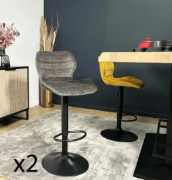 Petit buffet moderne chêne acier RIVERSIDE
