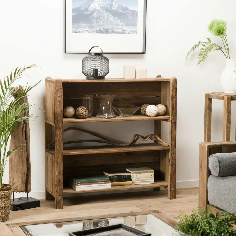 Petit meuble de rangement en bois de pin recyclé DENVER