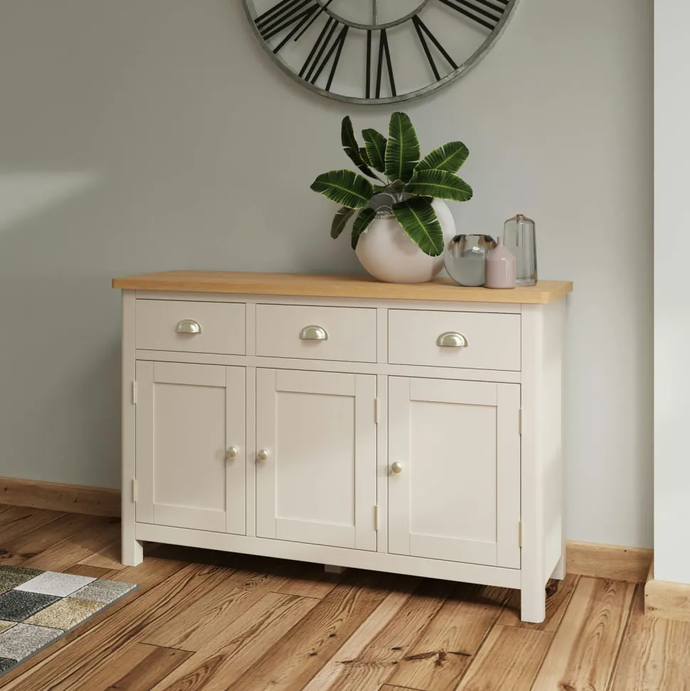 Petit meuble TV en bois finition gris clair BATH
