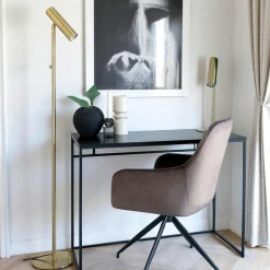 Petit meuble TV noir minimaliste - design à 2 niveaux TALLINN