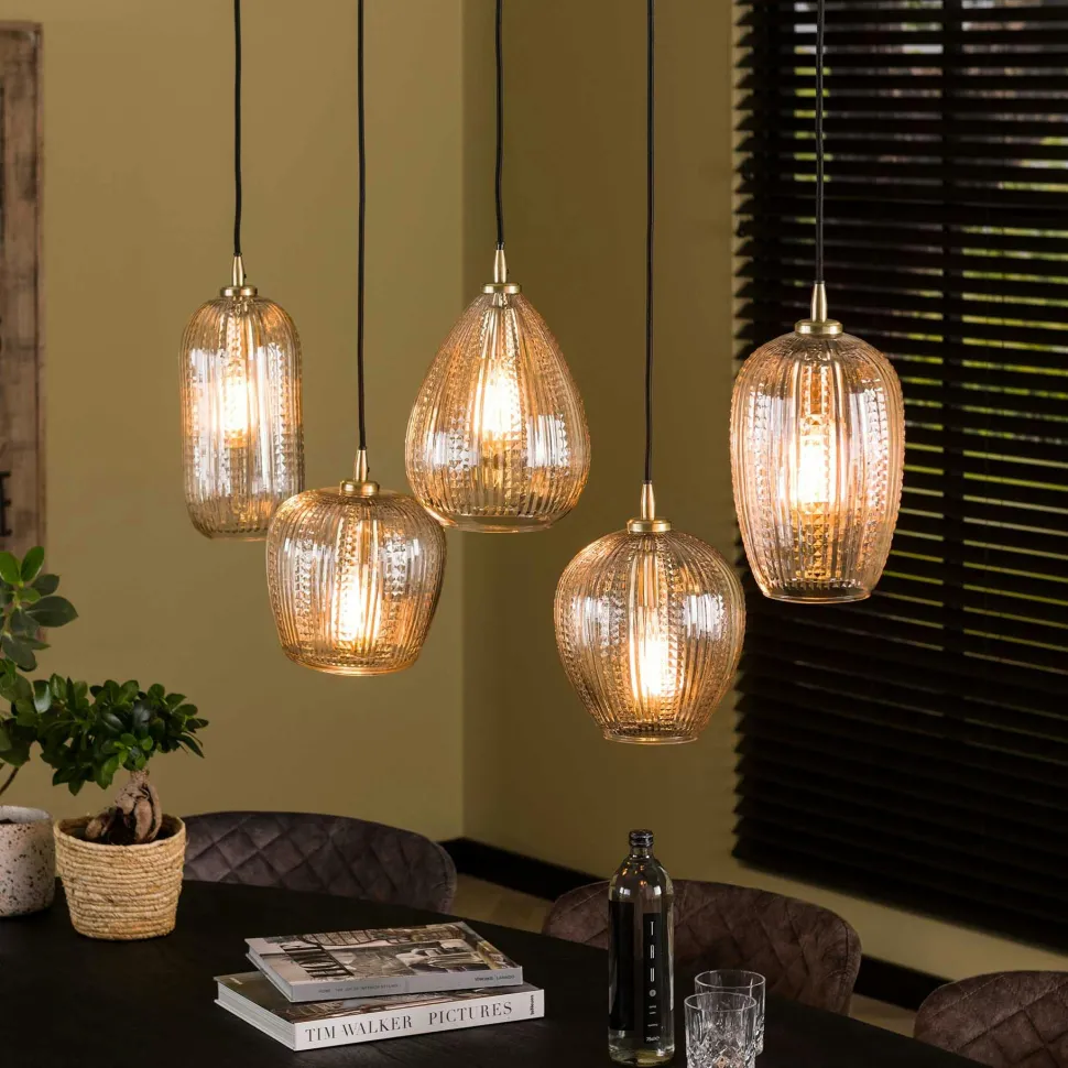 Plafonnier industriel noir – 8 lampes, design circuit MARATEA