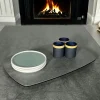Plateau tournant apéritif en céramique anthracite LOMBARDIE