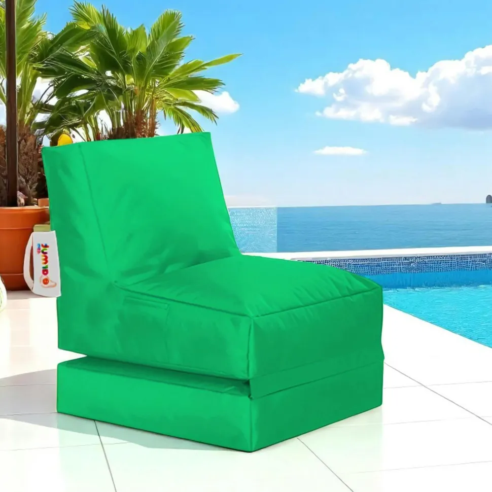 Pouf bain de soleil extérieur vert ARTA