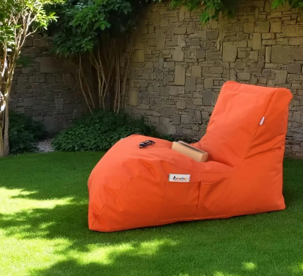 Pouf bain de soleil XXL imperméable – bleu ARTA