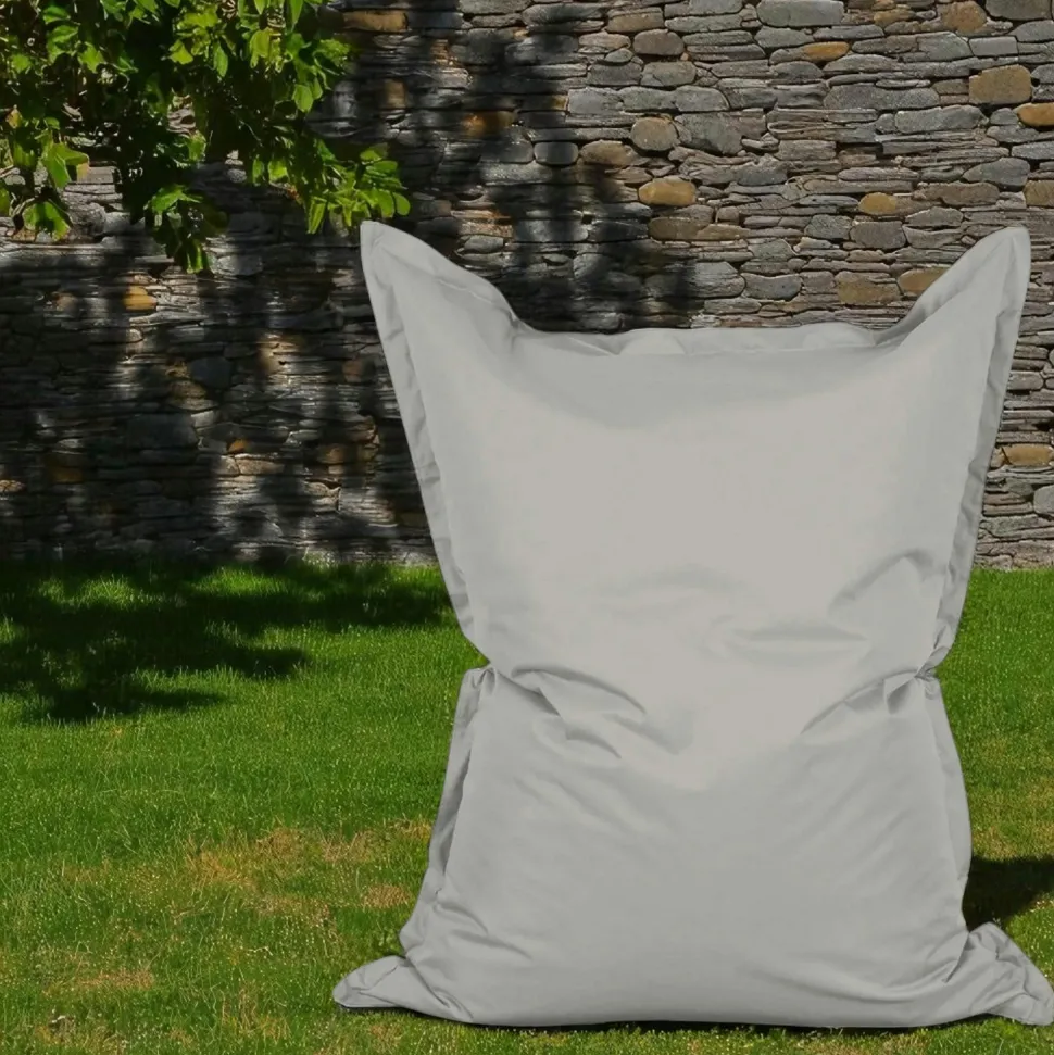 Pouf coussin de sol extérieur gris - 100 cm ARTA