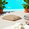 Pouf coussin de sol extérieur imperméable - taupe ARTA