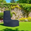 Pouf poire bleu foncé avec poches latérales ARTA