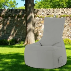Pouf poire bleu foncé avec poches latérales ARTA