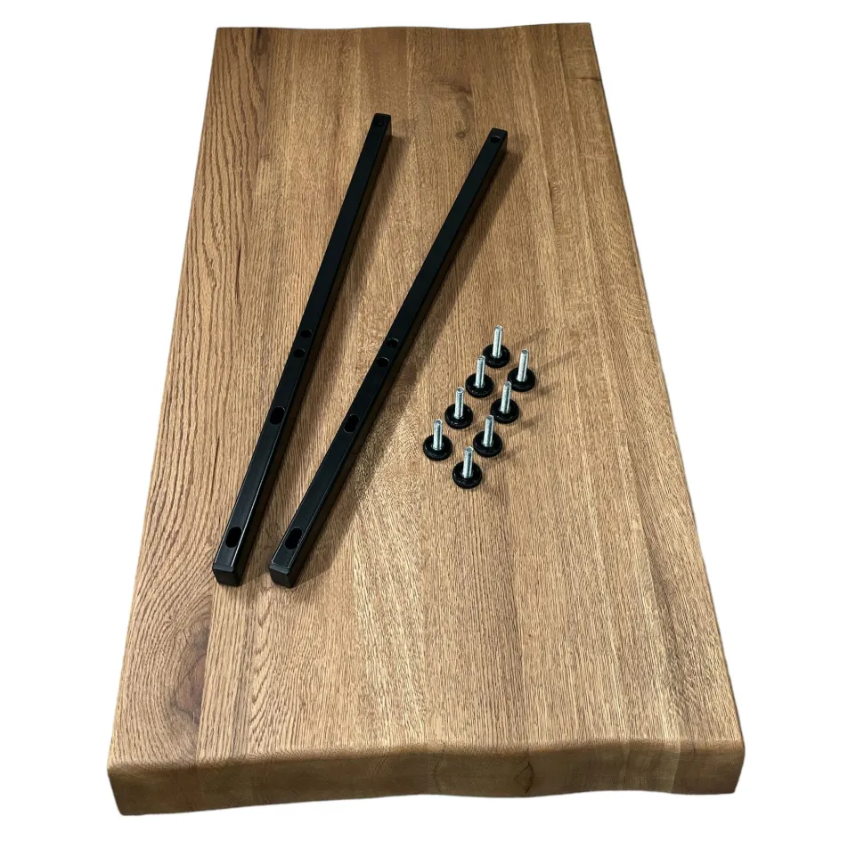 Rallonge pour les tables en chêne brun bords naturels 200 et 240 cm PALERME (50 cm)