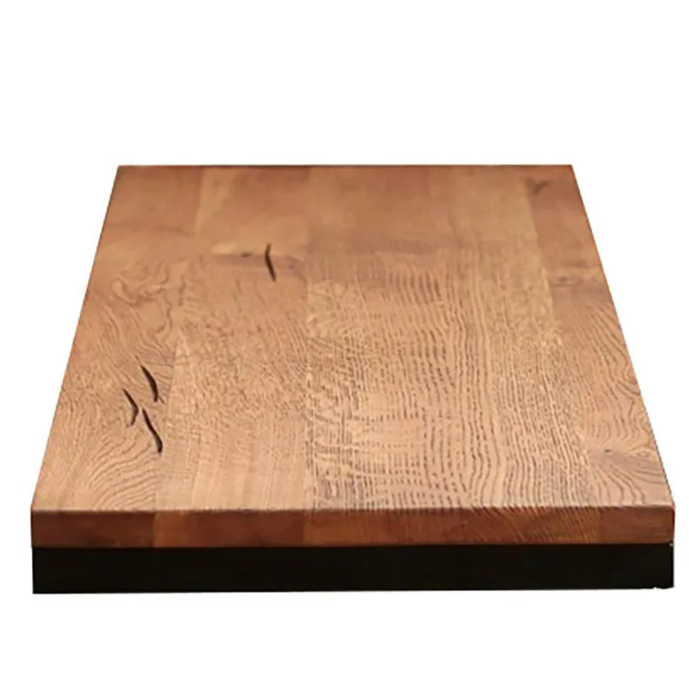 Rallonge pour table ronde extensible en chêne brun 120 cm PALERME (40 cm)