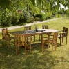 Salon de jardin table + chaises en teck massif MACAO